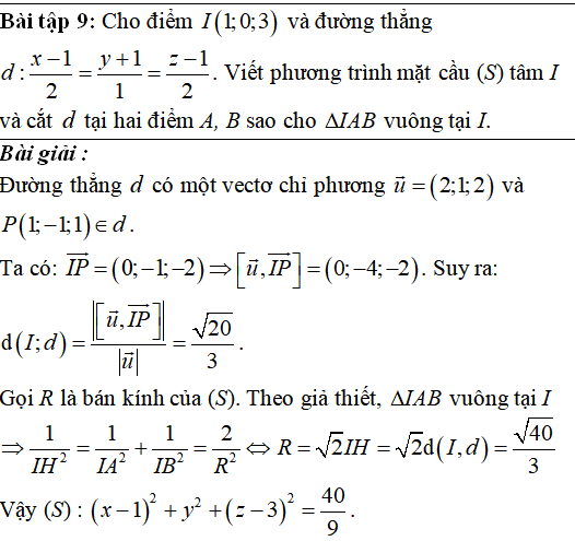 90 bài tập trắc nghiệm Phương trình mặt cầu có lời giải - Toán lớp 12