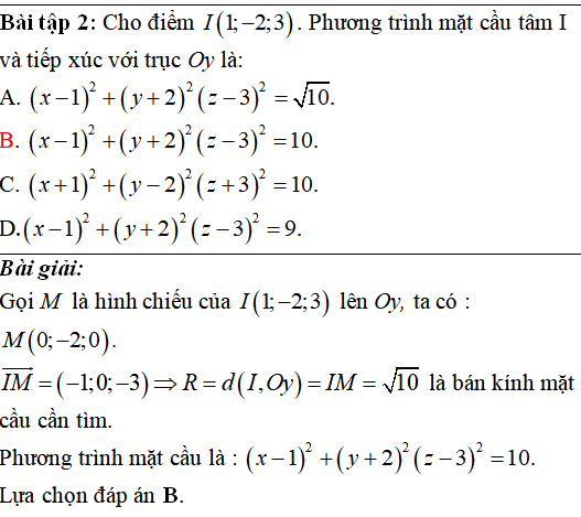 90 bài tập trắc nghiệm Phương trình mặt cầu có lời giải - Toán lớp 12