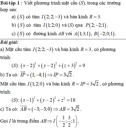 90 bài tập trắc nghiệm Phương trình mặt cầu có lời giải - Toán lớp 12