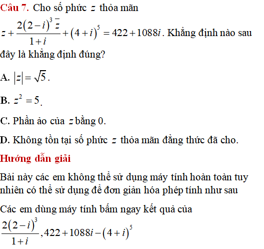 90 bài toán các phép toán trên tập số phức có lời giải (phần 1) - Toán lớp 12