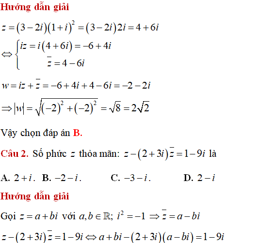 90 bài toán các phép toán trên tập số phức có lời giải (phần 1) - Toán lớp 12