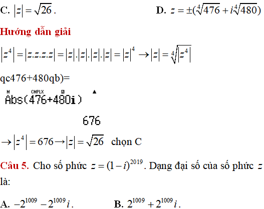 90 bài toán các phép toán trên tập số phức có lời giải (phần 1) - Toán lớp 12