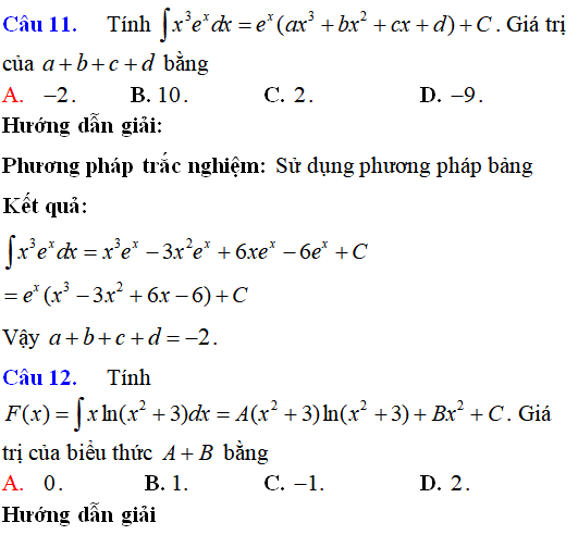 Bài tập Nguyên hàm của hàm số chứa căn thức có lời giải - Toán lớp 12