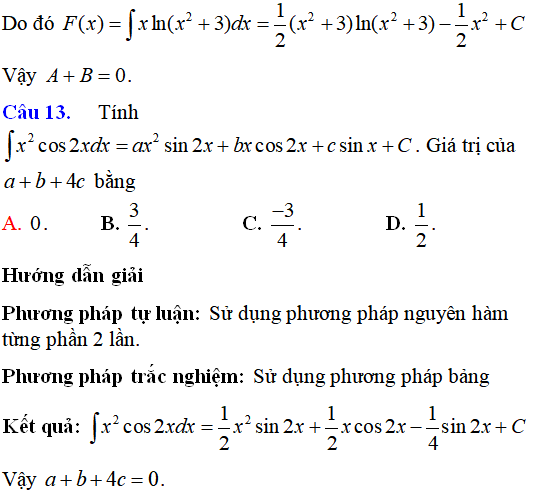 Bài tập Nguyên hàm của hàm số chứa căn thức có lời giải - Toán lớp 12