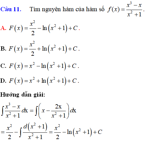 Bài tập Nguyên hàm của hàm số mũ, hàm số logarit có lời giải - Toán lớp 12