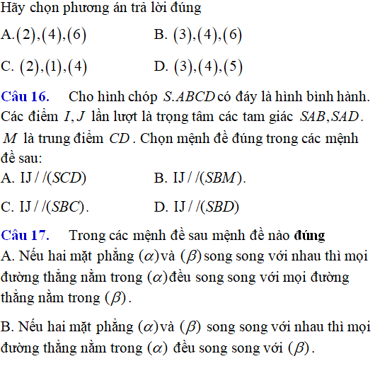 Bài tập Quan hệ song song trong không gian cơ bản có lời giải - Toán lớp 12