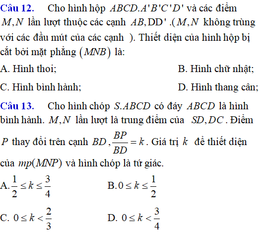 Bài tập Quan hệ song song trong không gian nâng cao có lời giải - Toán lớp 12