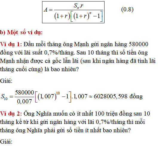 Các bài toán thực tế lớp 12 có lời giải - Toán lớp 12