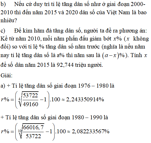 Các bài toán thực tế lớp 12 có lời giải - Toán lớp 12