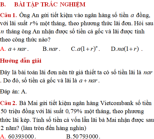 Các bài toán thực tế lớp 12 có lời giải - Toán lớp 12