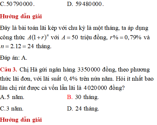 Các bài toán thực tế lớp 12 có lời giải - Toán lớp 12