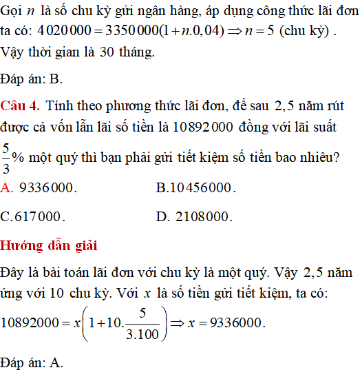 Các bài toán thực tế lớp 12 có lời giải - Toán lớp 12