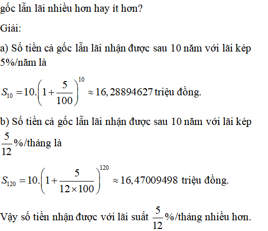 Các bài toán thực tế lớp 12 có lời giải - Toán lớp 12