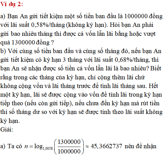 Các bài toán thực tế lớp 12 có lời giải - Toán lớp 12