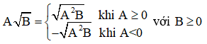 Các công thức biến đổi căn bậc hai