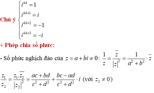 Các phép toán trên tập số phức có lời giải - Toán lớp 12