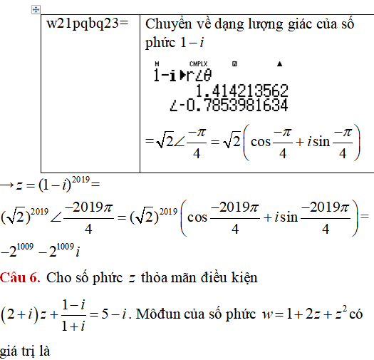 Các phép toán trên tập số phức có lời giải - Toán lớp 12