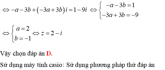 Các phép toán trên tập số phức có lời giải - Toán lớp 12