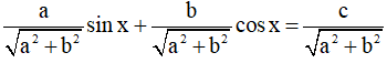 Công thức biến đổi biểu thức asinx + bcosx