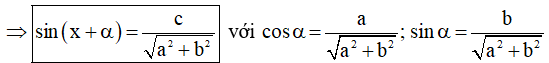 Công thức biến đổi biểu thức asinx + bcosx