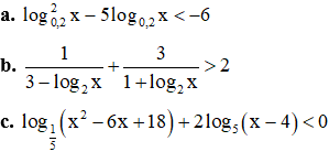 Công thức giải bất phương trình lôgarit hay nhất