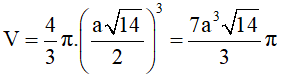 Công thức tính thể tích khối cầu