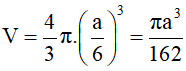 Công thức tính thể tích khối cầu