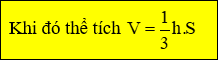 Công thức tính thể tích khối chóp