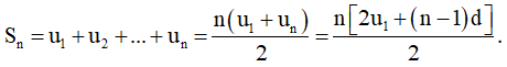 Công thức tính tổng n số hạng của cấp số cộng hay nhất - Toán lớp 11