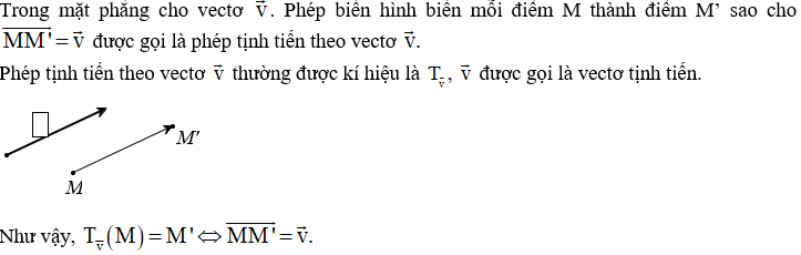 Công thức về phép tịnh tiến hay nhất