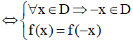 Công thức xét tính chẵn lẻ của hàm số