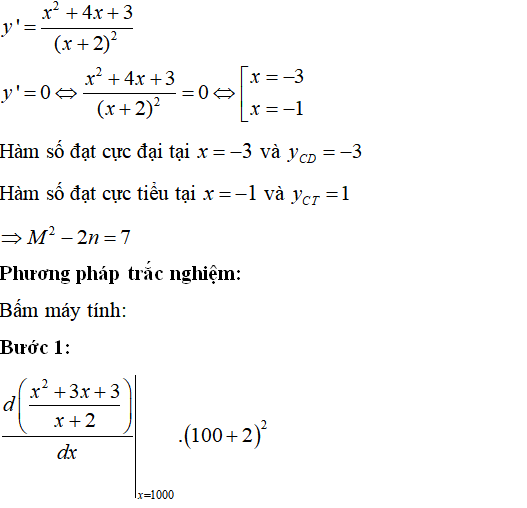 Cực trị của hàm số - Toán lớp 12