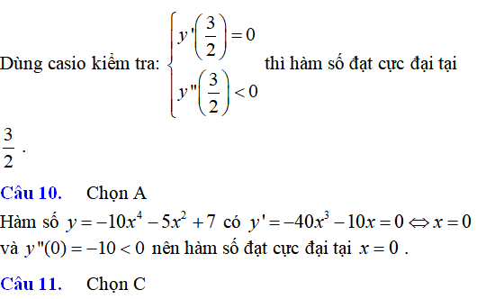 Cực trị của hàm số - Toán lớp 12