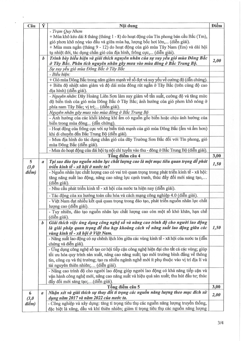 Đề thi HSG Địa lí Quốc gia 2025-2026 có lời giải (ngày 1)