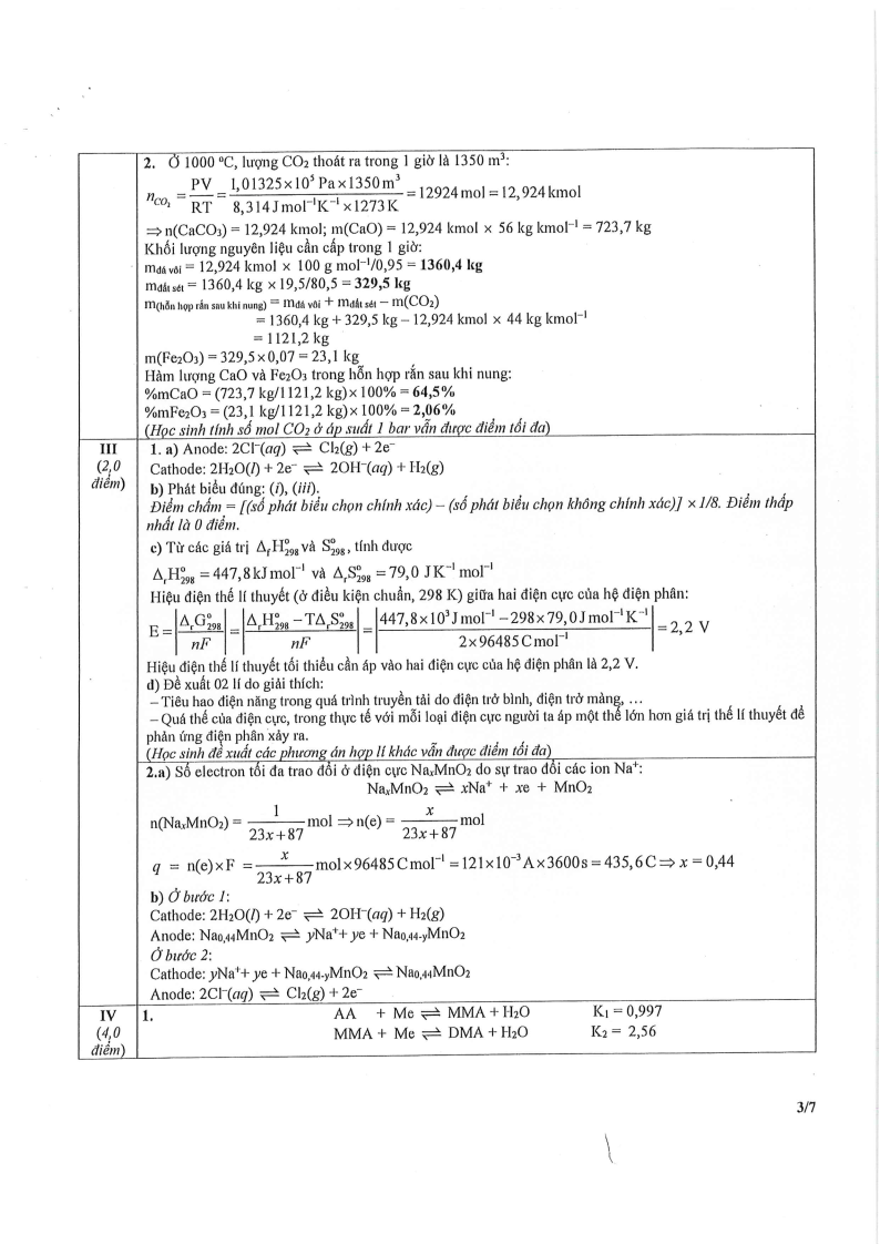 Đề thi HSG Hóa học Quốc gia 2025-2026 có lời giải (ngày 1)