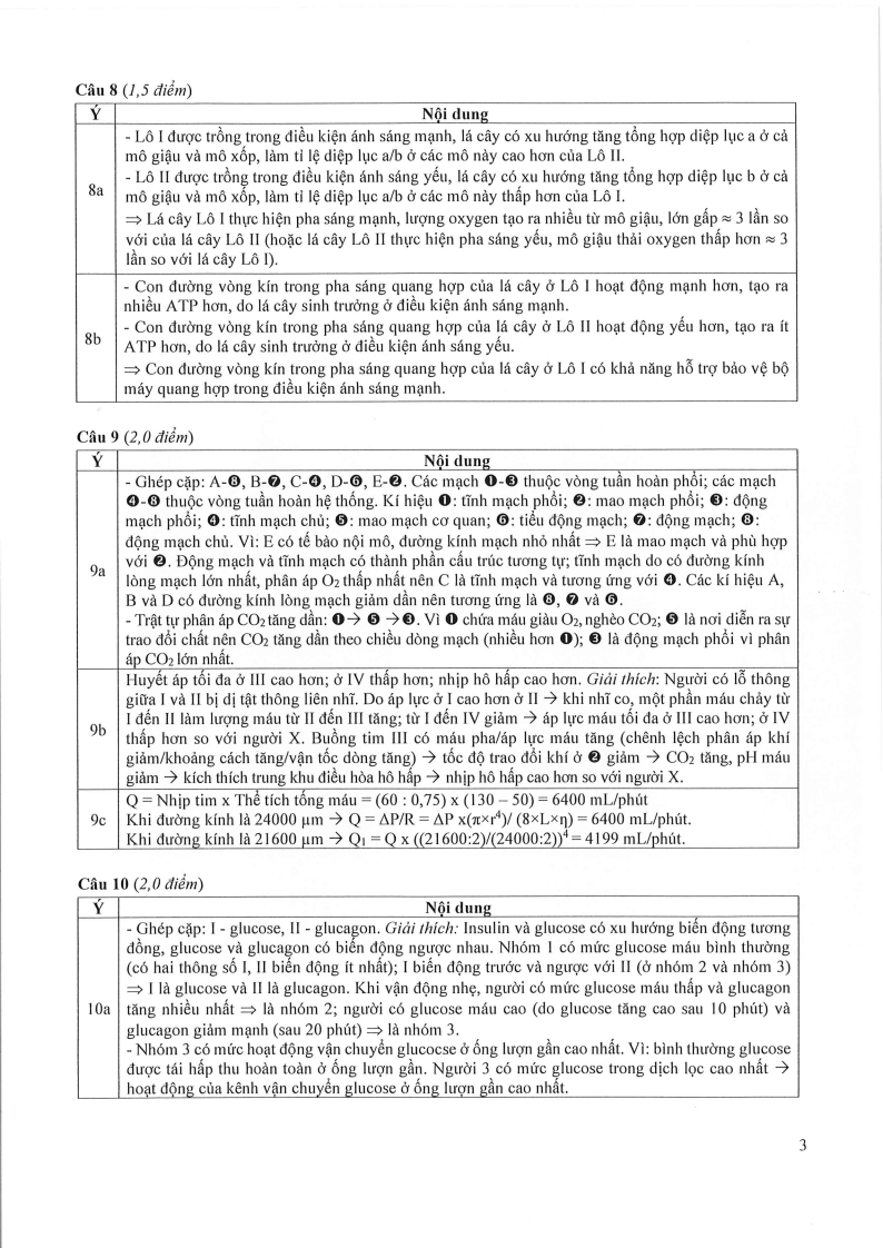 Đề thi HSG Sinh học Quốc gia 2025-2026 có lời giải (ngày 1)