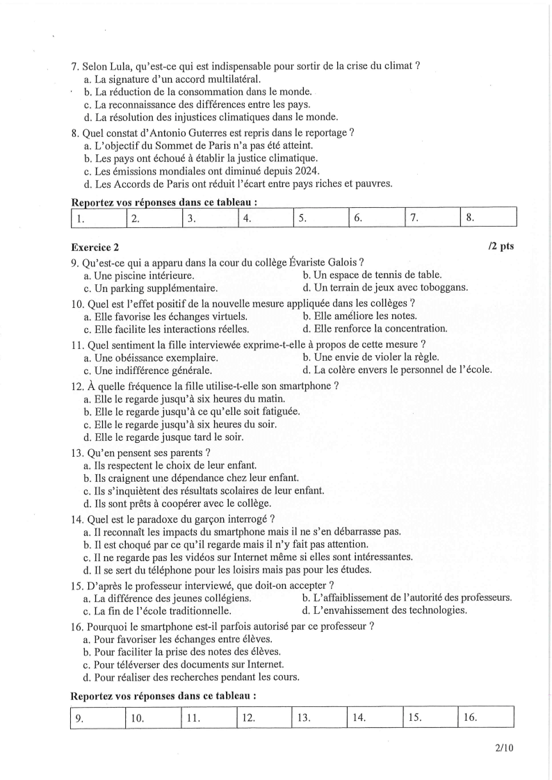 Đề thi HSG Tiếng Pháp Quốc gia 2025-2026 có lời giải (ngày 1)
