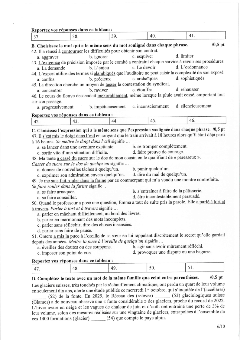 Đề thi HSG Tiếng Pháp Quốc gia 2025-2026 có lời giải (ngày 1)
