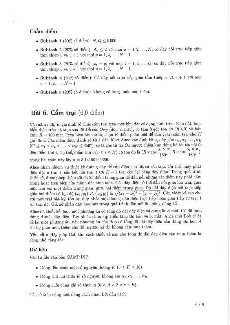 Đề thi HSG Tin học Quốc gia 2025-2026 có lời giải (ngày 2)