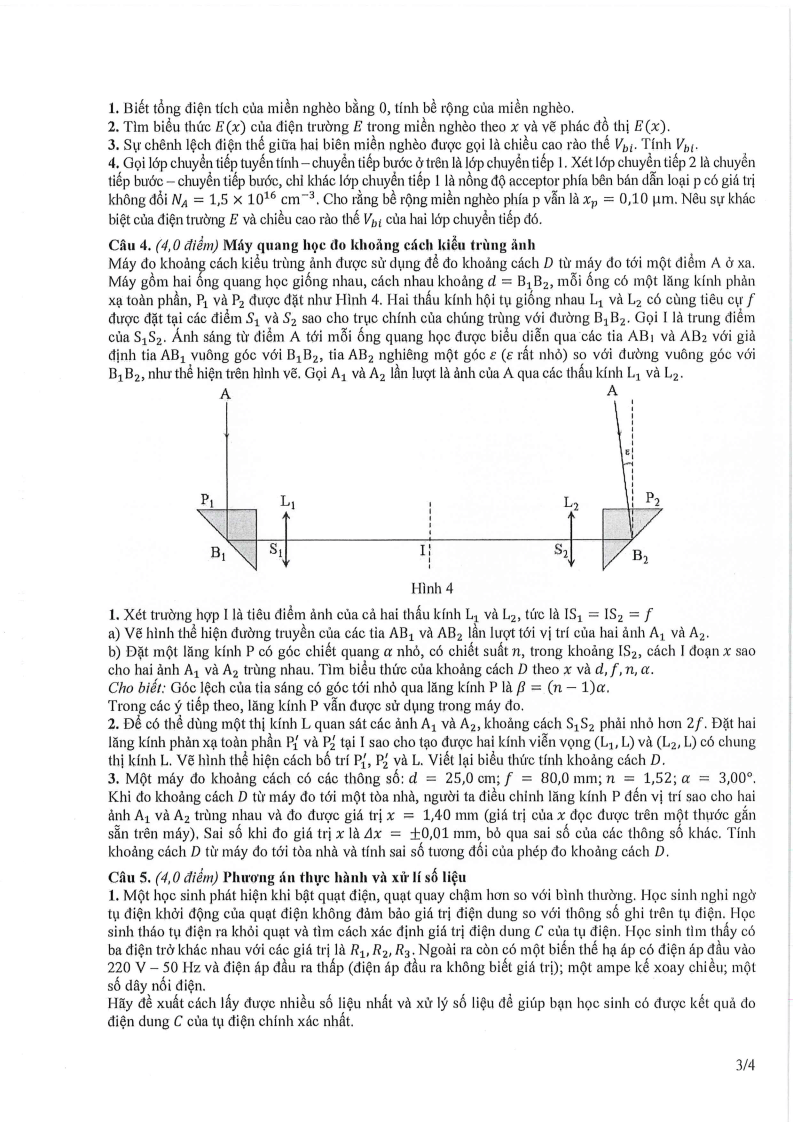 Đề thi HSG Vật lý Quốc gia 2025-2026 có lời giải (ngày 2)