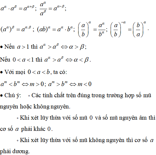 Lý thuyết và 115 bài tập trắc nghiệm Lũy thừa có lời giải (phần 1) - Toán lớp 12