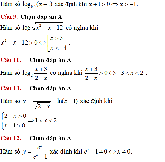 Lý thuyết và 31 câu nhận biết thông hiểu hàm số mũ, hàm số lũy thừa, hàm số logarit - Toán lớp 12
