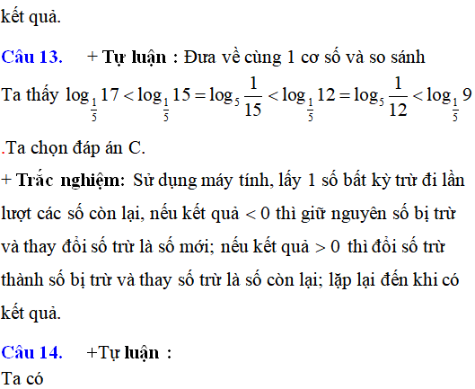 Lý thuyết và 85 bài tập trắc nghiệm logarit có lời giải (phần 1)