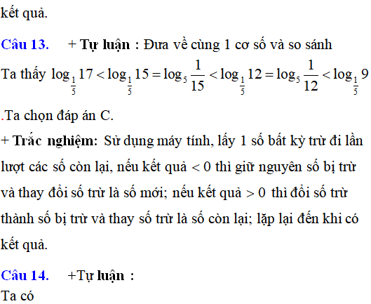 Lý thuyết và 85 bài tập trắc nghiệm logarit có lời giải (phần 1) - Toán lớp 12