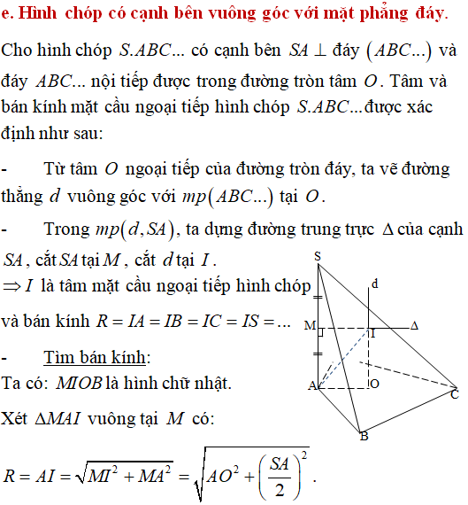 Mặt cầu ngoại tiếp hình chóp có các điểm cùng nhìn một đoạn dưới một góc vuông - Toán lớp 12