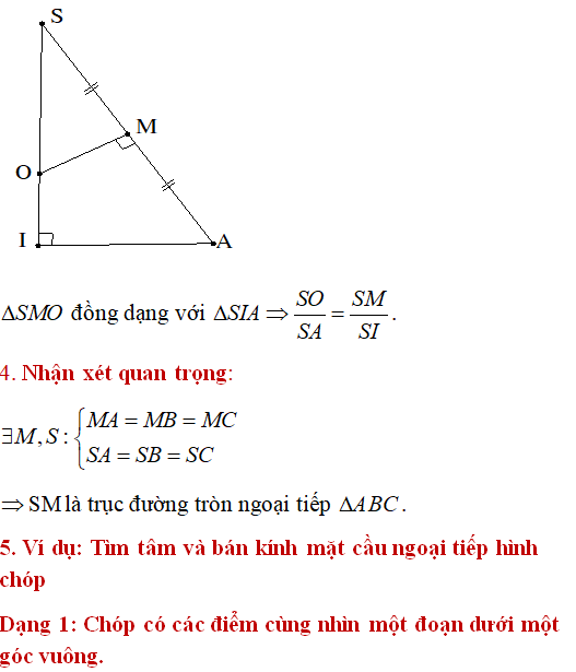 Mặt cầu ngoại tiếp hình chóp có các điểm cùng nhìn một đoạn dưới một góc vuông - Toán lớp 12