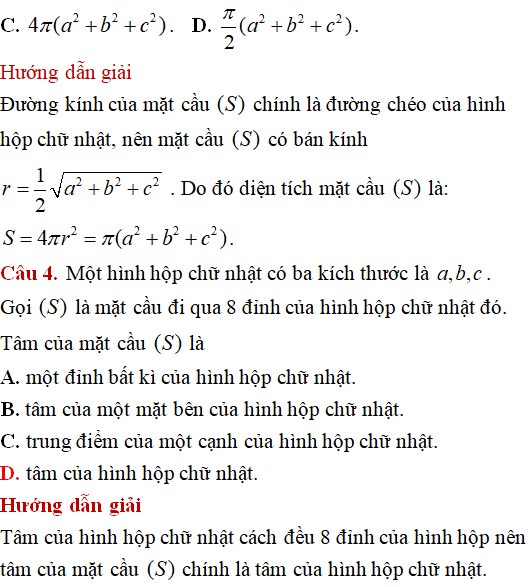 Mặt cầu ngoại tiếp hình chóp có các điểm cùng nhìn một đoạn dưới một góc vuông - Toán lớp 12