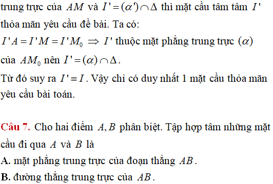 Mặt cầu ngoại tiếp hình chóp có các điểm cùng nhìn một đoạn dưới một góc vuông - Toán lớp 12