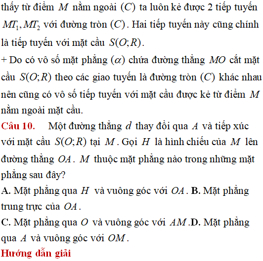 Mặt cầu ngoại tiếp hình chóp có các điểm cùng nhìn một đoạn dưới một góc vuông - Toán lớp 12