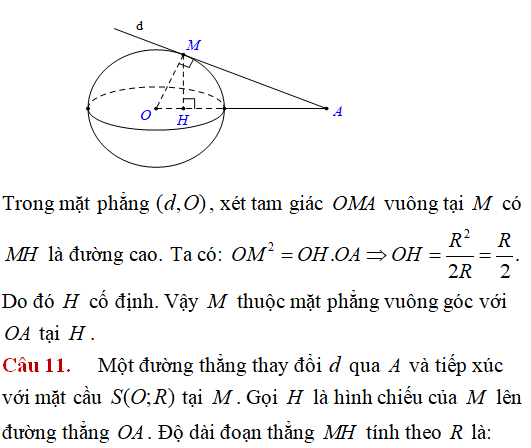 Mặt cầu ngoại tiếp hình chóp có các điểm cùng nhìn một đoạn dưới một góc vuông - Toán lớp 12